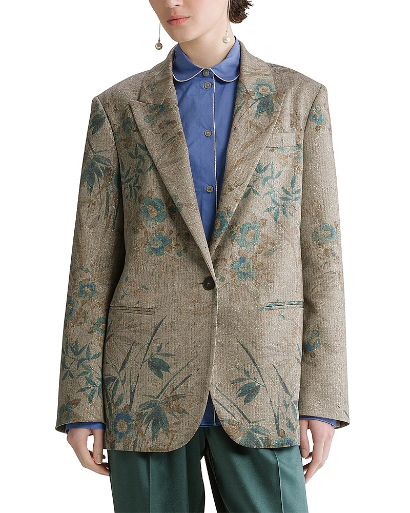 forte_forte Le Bambou Secret Print Chevron Blazer