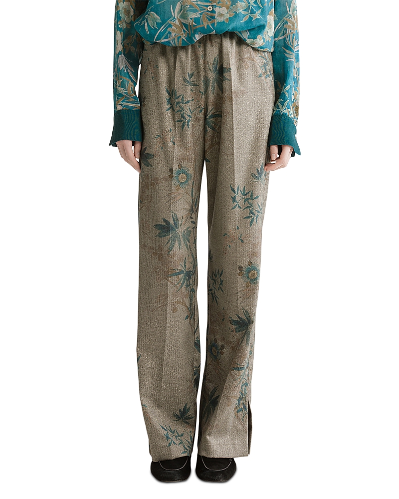 forte_forte Le Bambou Secret Print Chevron Elasticated Pants