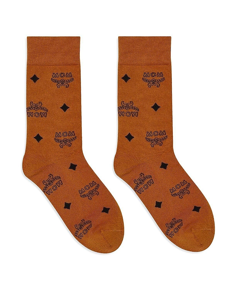 Mcm Monogram Knit Socks