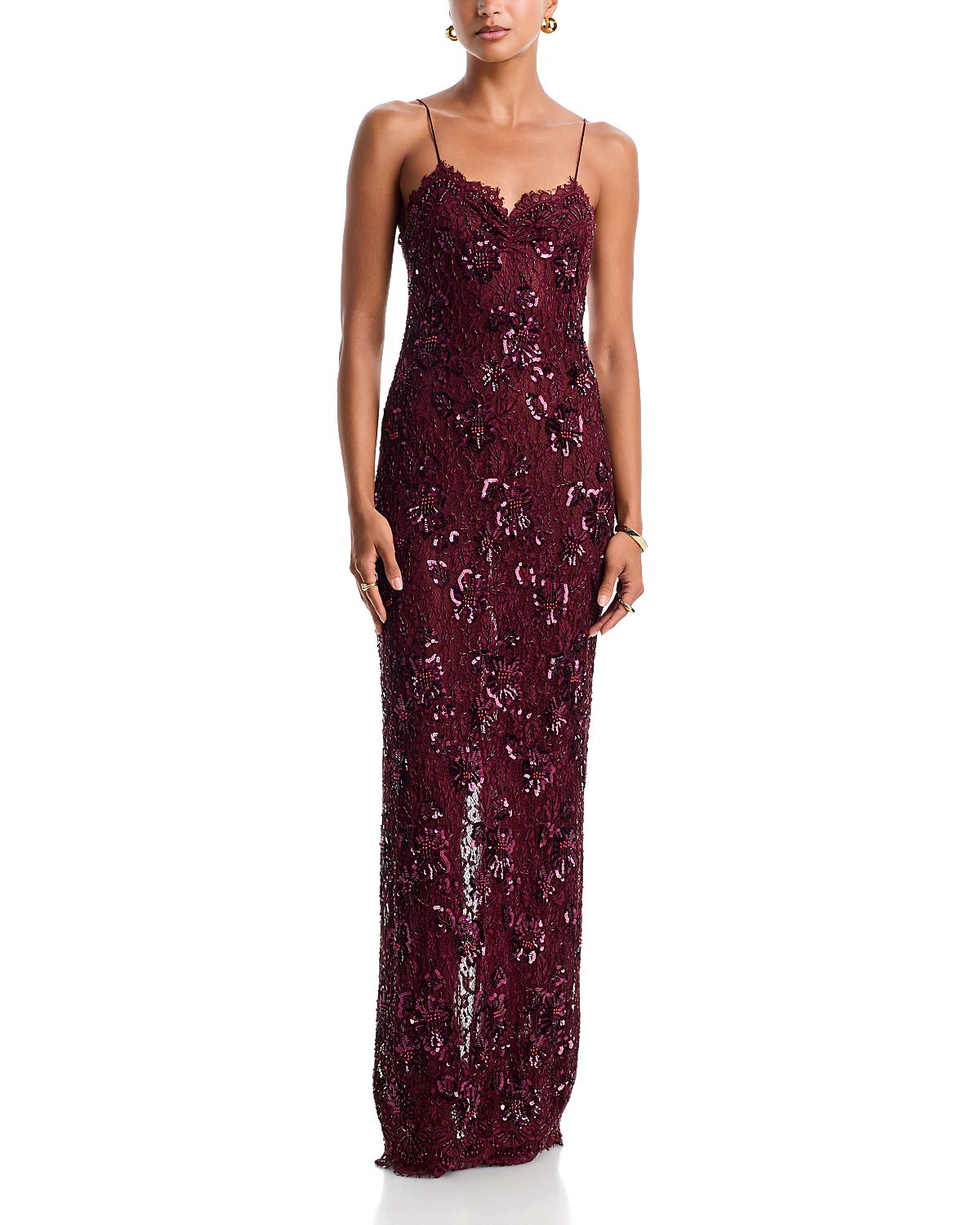 LoveShackFancy Ciona Embellished Lace Dress
