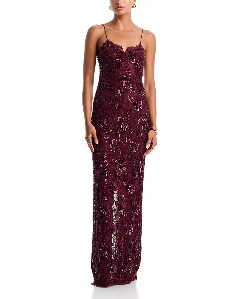 LoveShackFancy Ciona Embellished Lace Dress