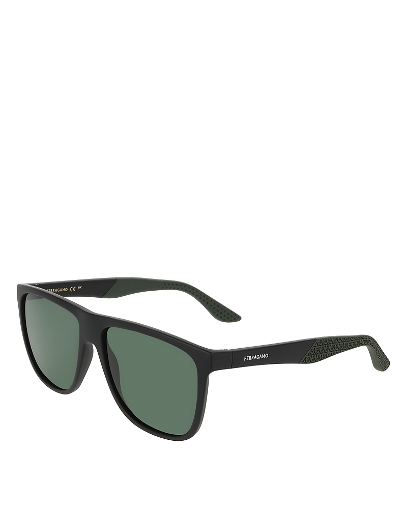 Ferragamo Italian Lifestyle Flat Top Sunglasses, 56mm
