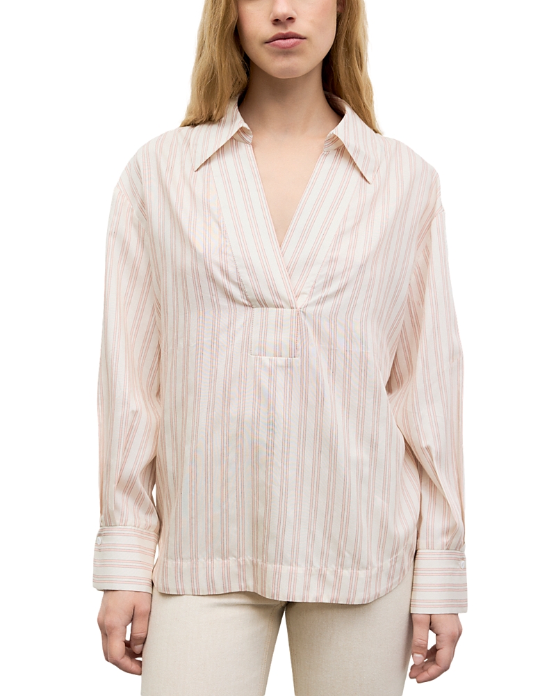 Gerard Darel Louanne Silk Blend Collared Blouse