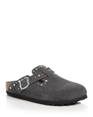 Birkenstock Women's Suede Boston Rivets Clogs