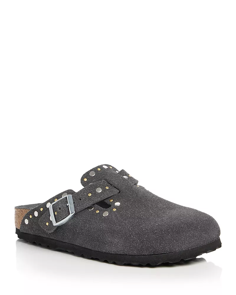 Birkenstock Women's Suede Boston Rivets Clogs