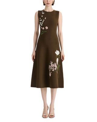 Floral Knit Jacquard Dress