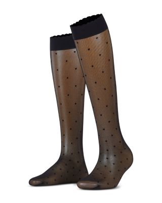 Dot Sheer Knee High Socks