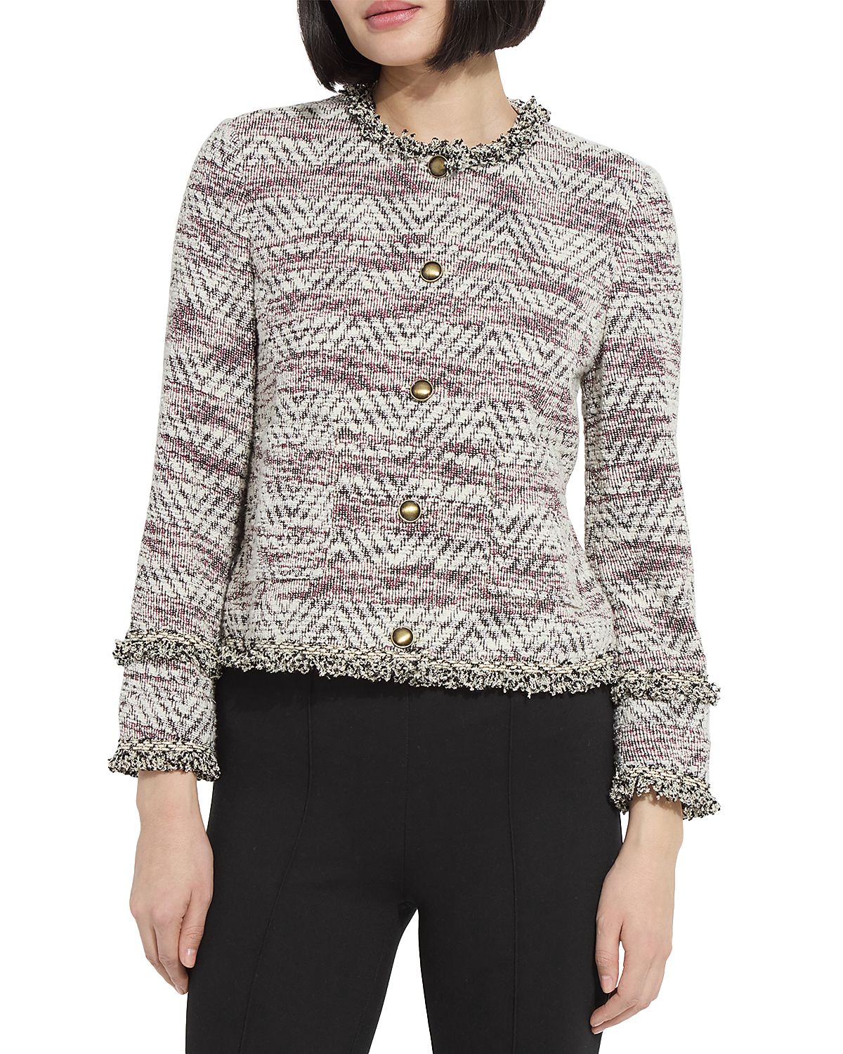 Lysse Cleo Tweed Fringe Trim Jacket