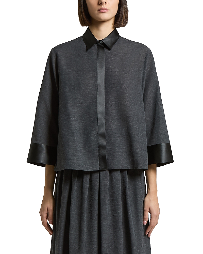 Peserico Woman Shirt in Lyocell Organza Fabrics with Semi Gloss Finish
