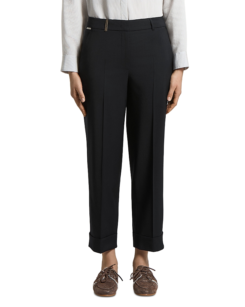 Peserico Woman Pants in Tropical Bi Stretch Worsted Wool