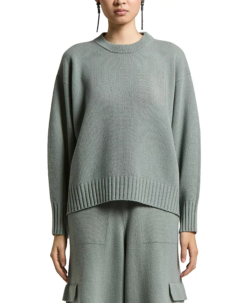 Peserico Wool Silk & Cashmere Crewneck Sweater