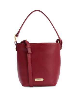 Barbour Cedar Mini Leather Bucket Bag