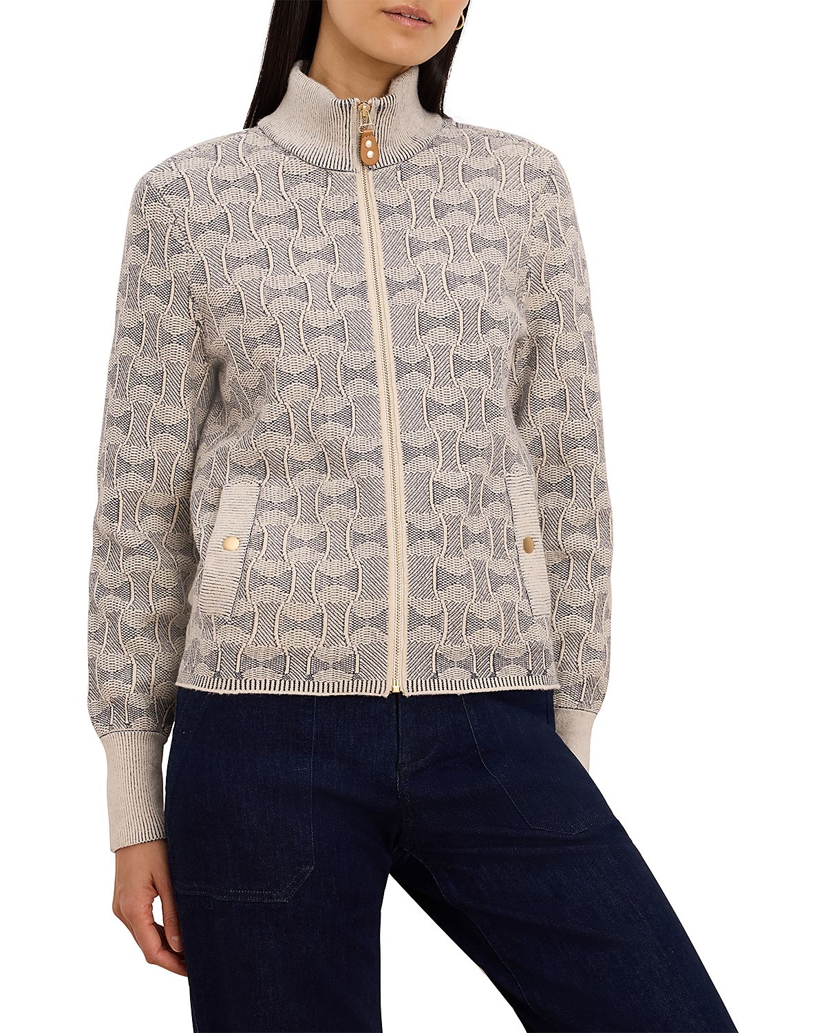 Nic+Zoe Dapper Swirl Knit Jacket