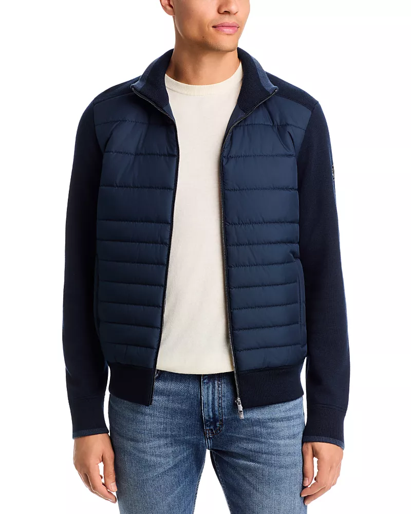 Boss Facente Paneled Wool Jacket