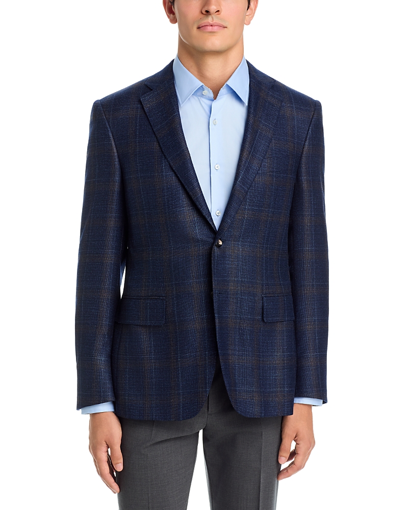 Canali Sienna Classic Fit Wool Blend Plaid Sport Coat