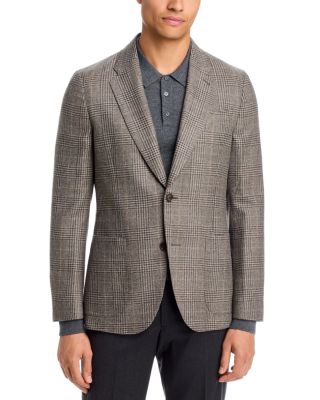 Regular Fit Wool Blend Plaid Jacket
