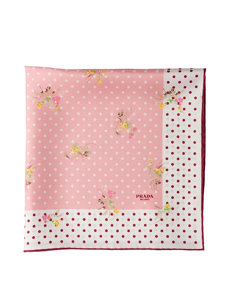 Prada Printed Silk Twill Scarf, 55 X 55 Cm