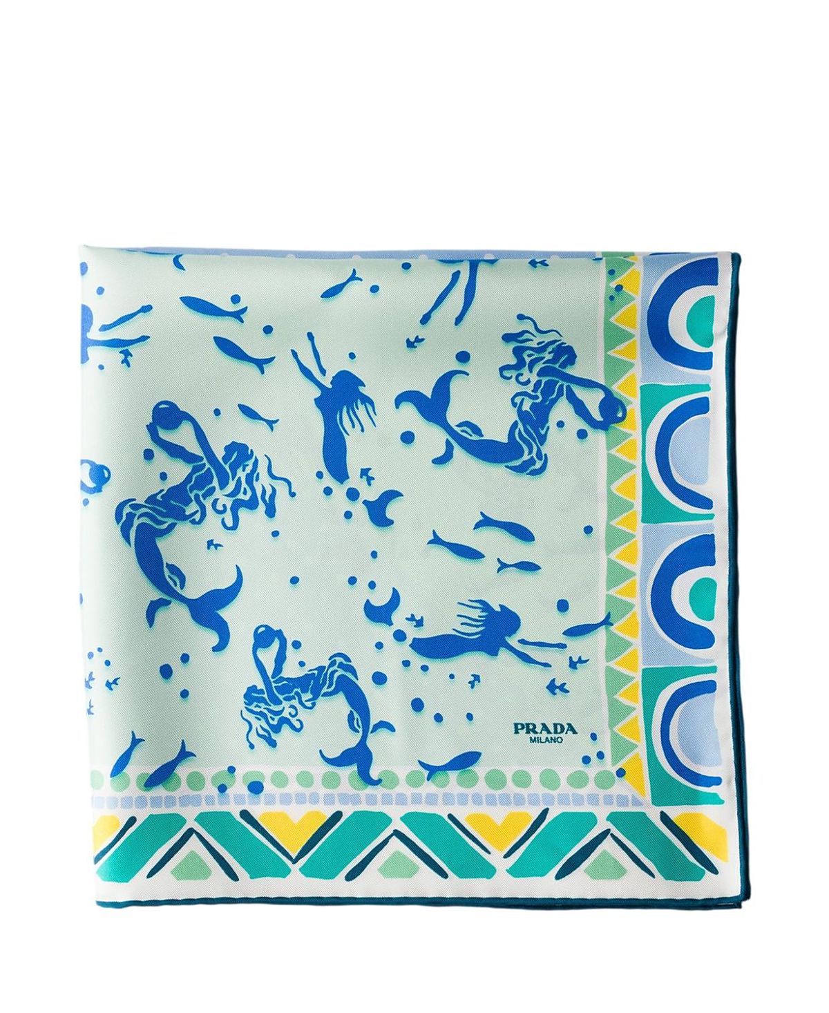 Prada Printed Silk Twill Scarf, 55 X 55 Cm