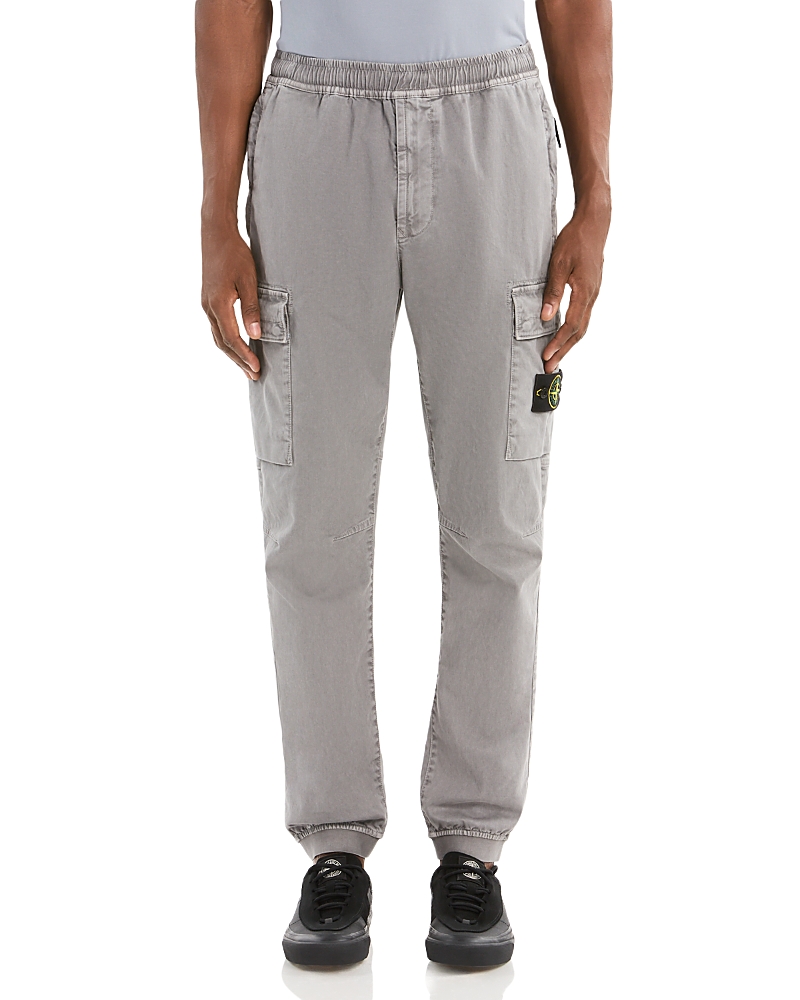 Stone Island Pantalone Skinny Fit Tapered Cotton Blend Pants