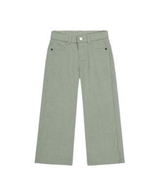 Girls' Stretch Corduroy 5-Pocket Button Fly Wide Leg Pants - Big Kid