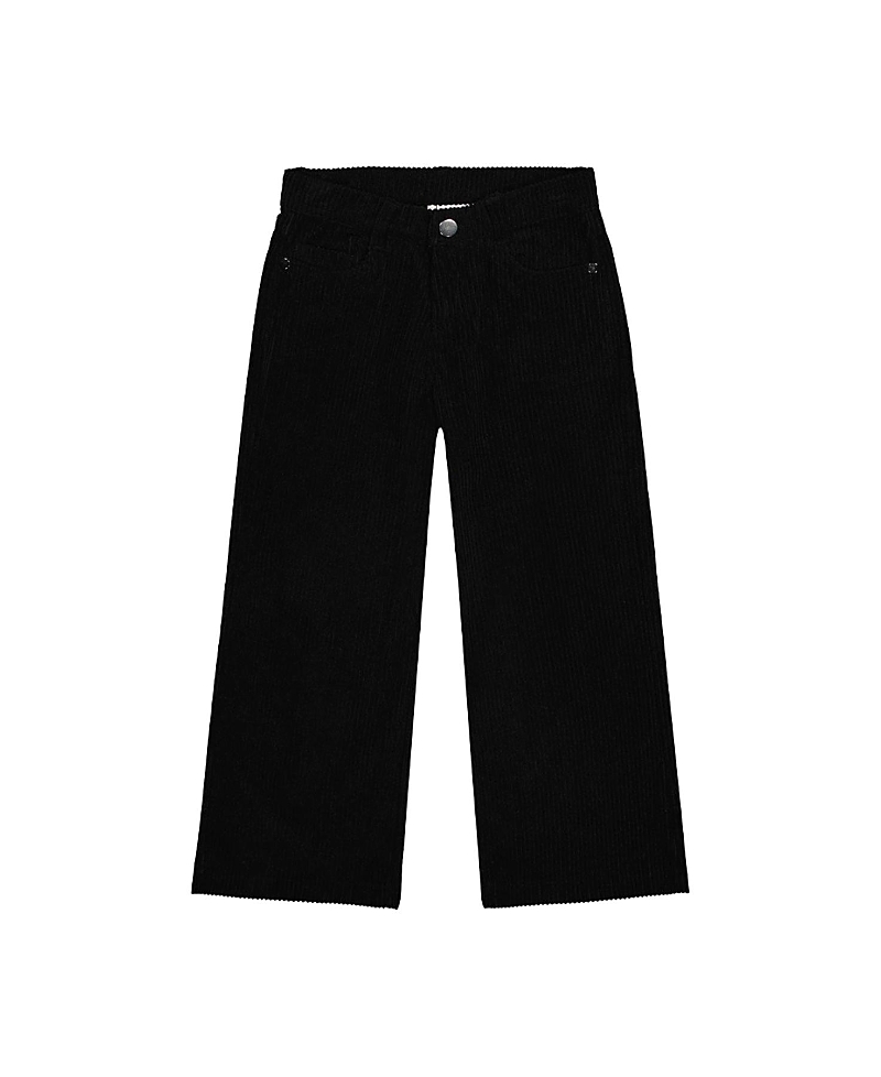 Deux par Deux Girls' Stretch Corduroy 5-Pocket Button Fly Wide Leg Pants - Big Kid