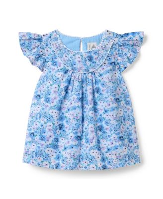  Girls' Floral Flutter Sleeve Top - Baby, Little Kid, Big Kid