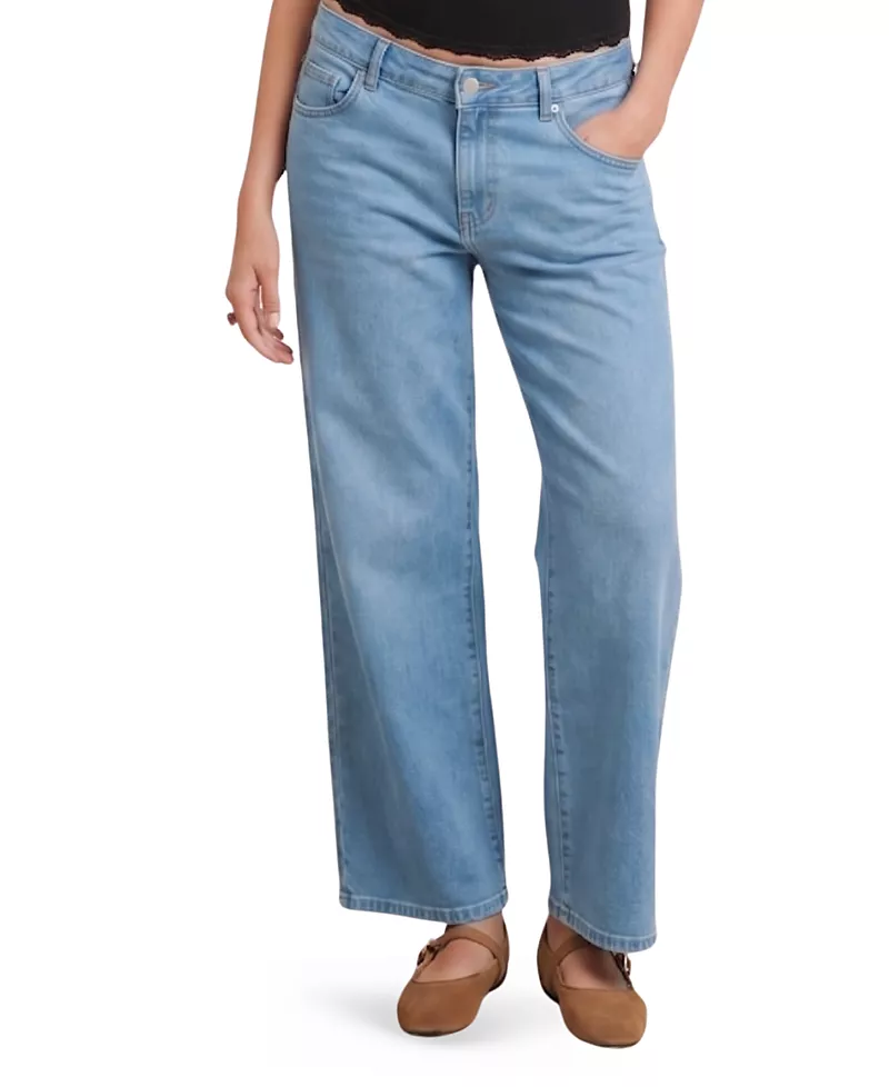 Nom Maternity Slouch Under the Belly Boyfriend Jeans in Light Blue