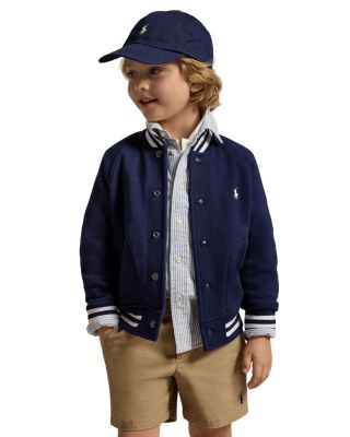 Boys' Cotton Blend Fleece Baseball Jacket - Little Kid