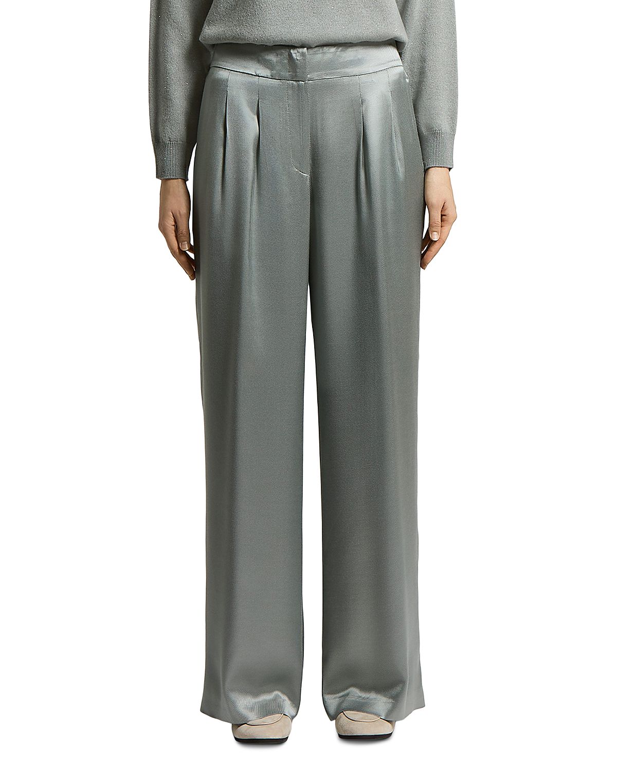 Peserico Flowy Viscose Shiny Cavalry Woman Pants