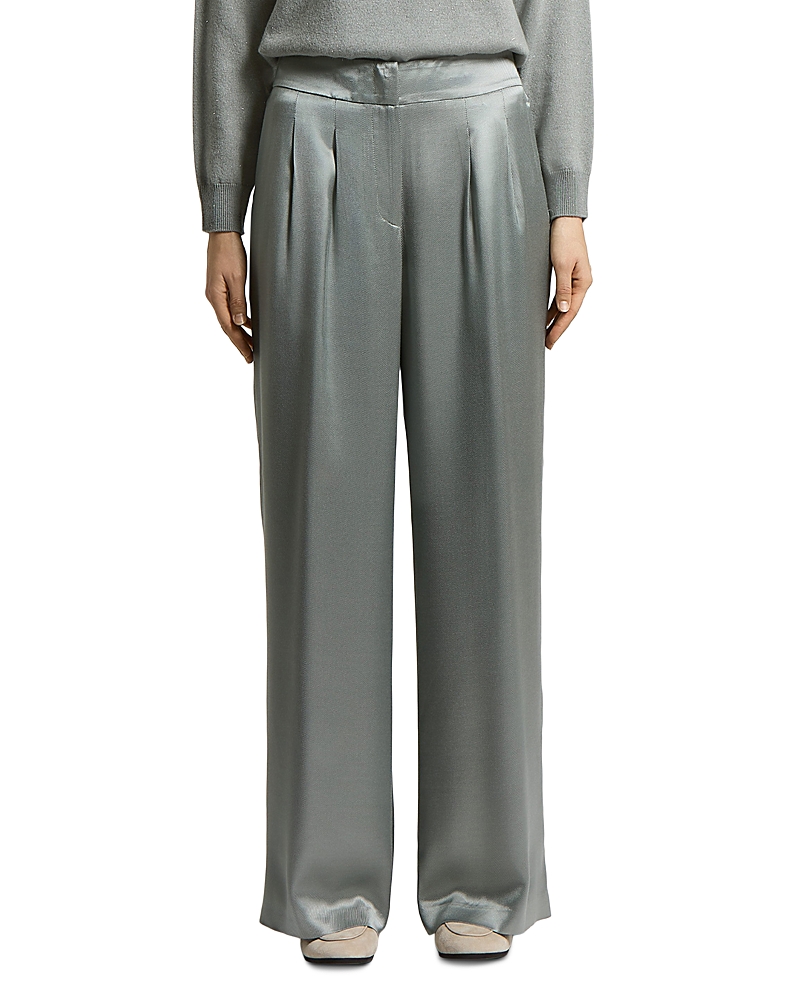 Peserico Flowy Viscose Shiny Cavalry Woman Pants