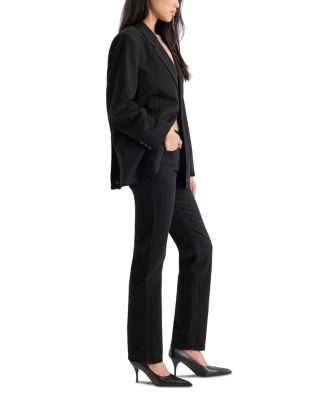 Vintage Mid Rise Straight Jeans in Black441 - thumbnail 4
