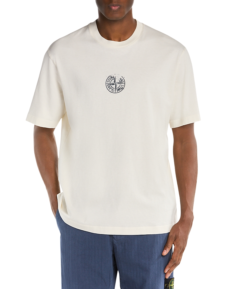 Stone Island Compass Graphic Logo Cotton T-Shirt