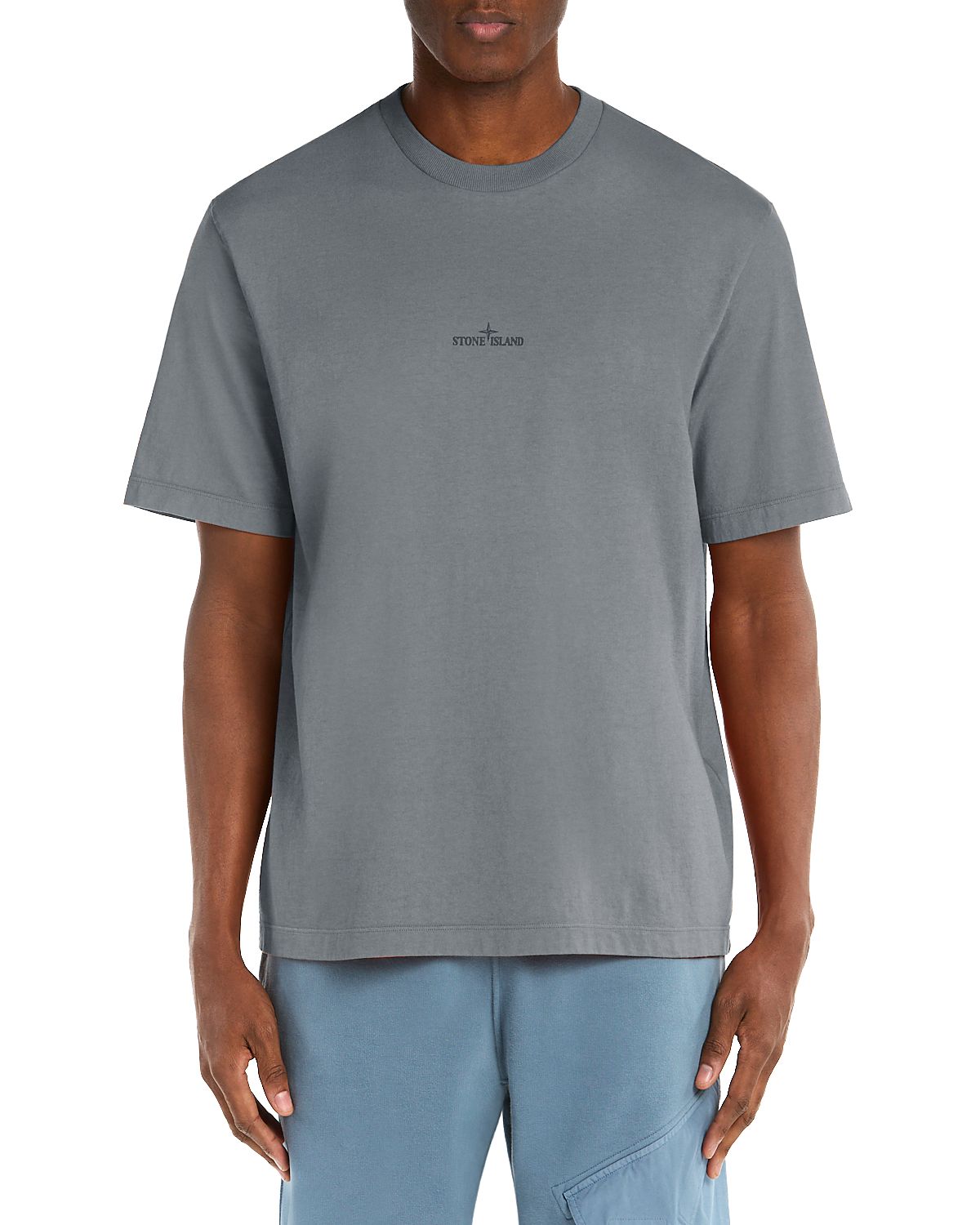Stone Island Logo Compass Graphic Cotton T-Shirt