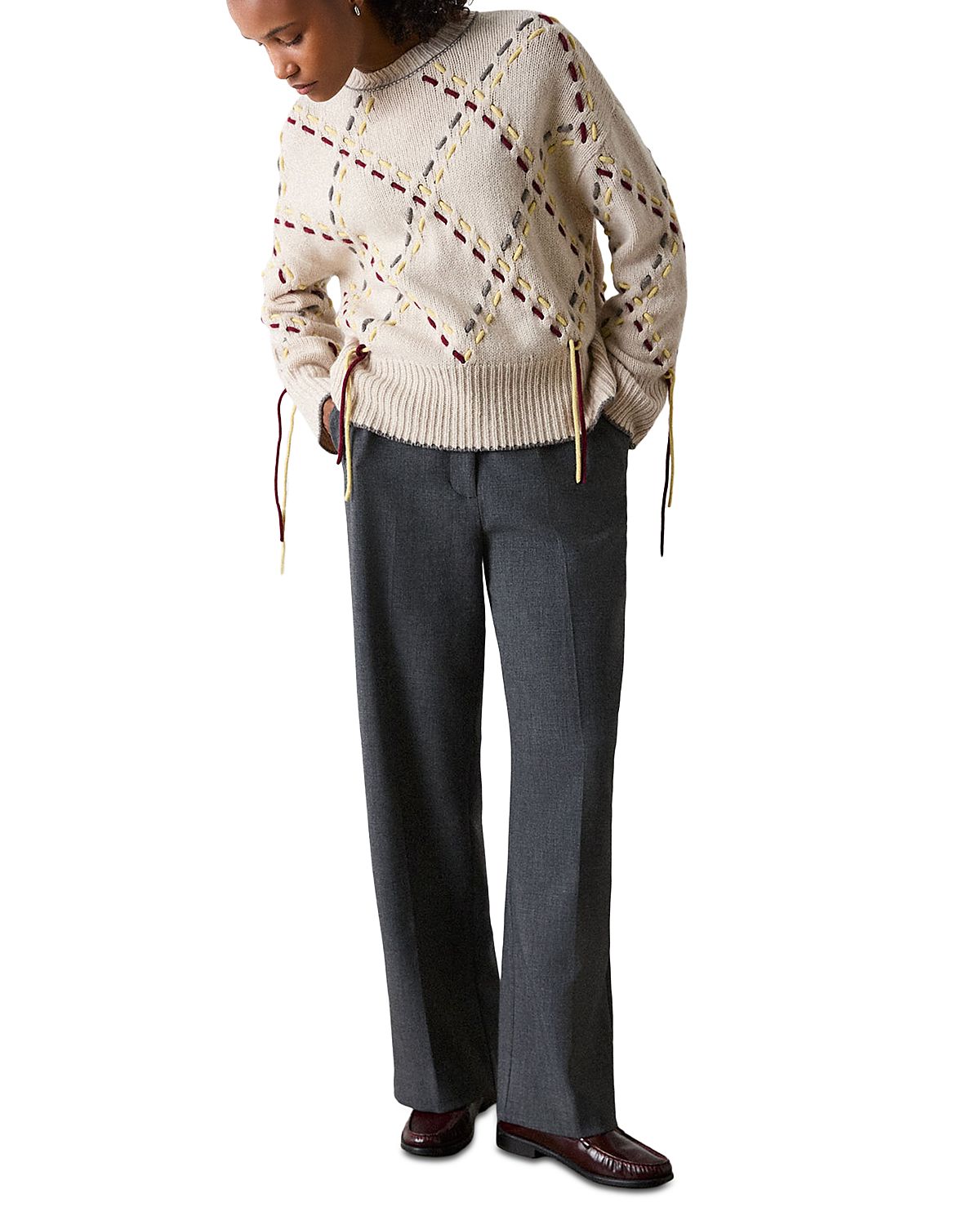 Whistles High Rise Straight Leg Pants