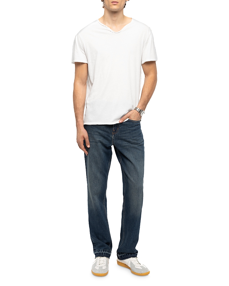 Zadig & Voltaire John Denim Regular Fit Cotton Jeans in Medium Blue