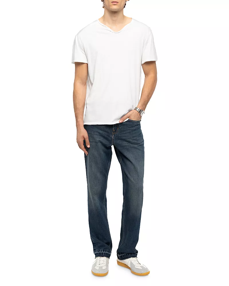 Zadig & Voltaire John Denim Regular Fit Cotton Jeans in Medium Blue