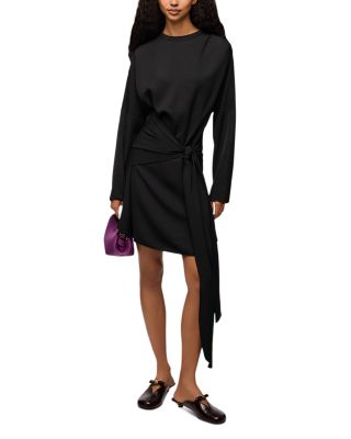 Cady Crepe Draped Mini Dress