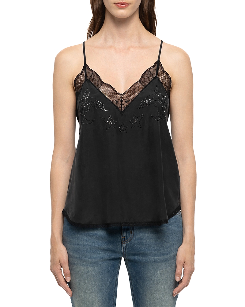 Zadig & Voltaire Christy Silk Embellished Camisole