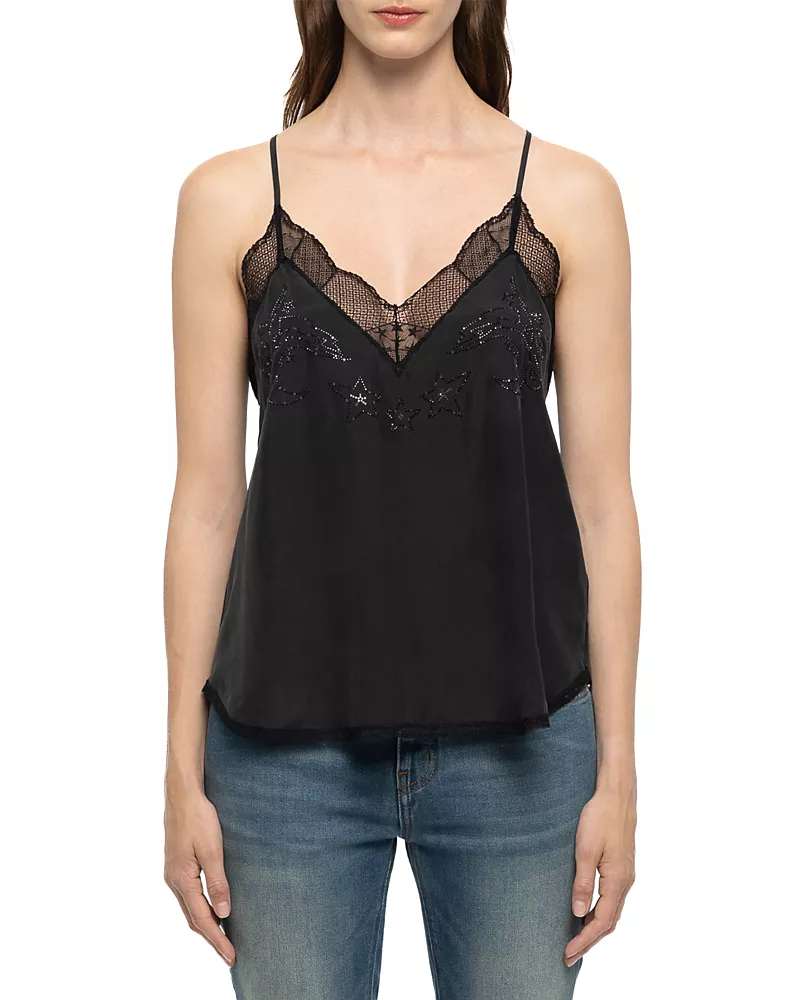 Zadig & Voltaire Christy Silk Embellished Camisole