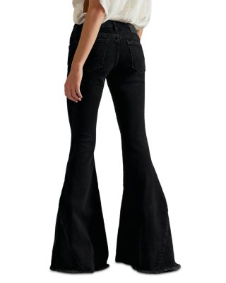 Emre Mid Rise Flare Jeans in Black Orchid - thumbnail 3