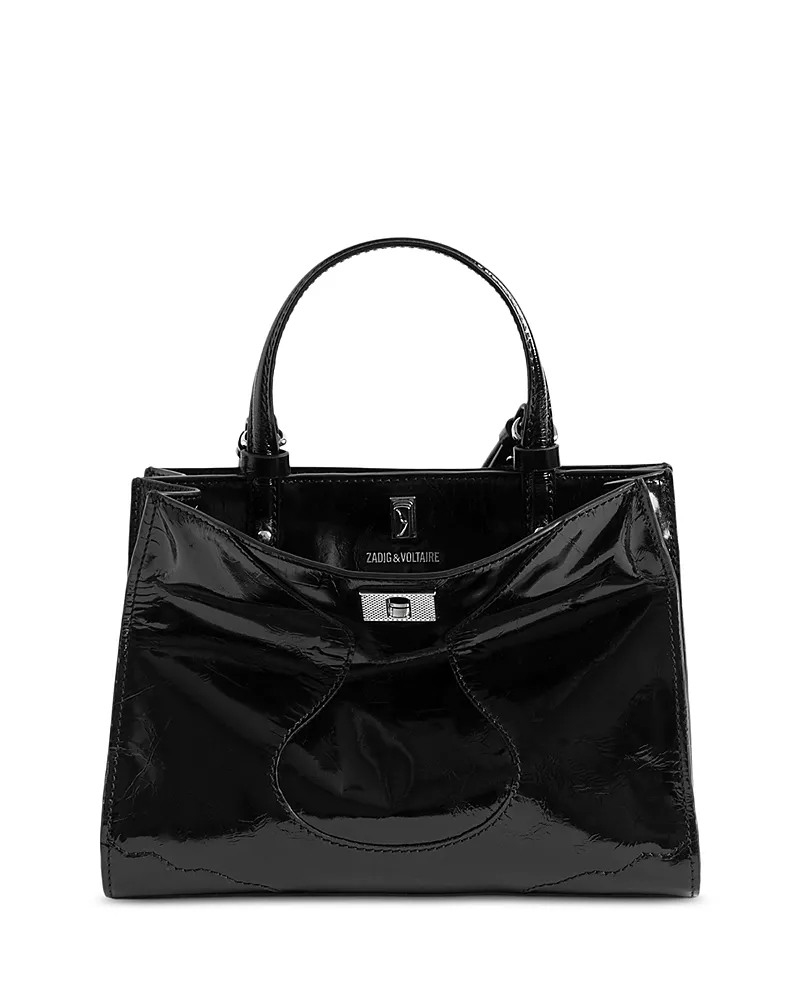 Zadig & Voltaire Jack Mini Vintage Patent Leather Top Handle Bag