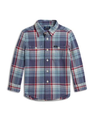 Boys' Plaid Cotton Flannel Workshirt - Little Kid
