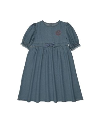  Girls' Denim 3/4 Sleeve Dress - Little Kid, Big Kid