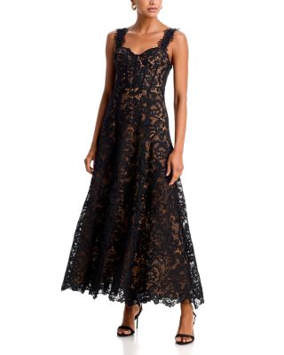 Aqua Lace Bustier Maxi Dress - Exclusive
