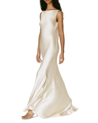 Isabelle Silk Draped Back Gown