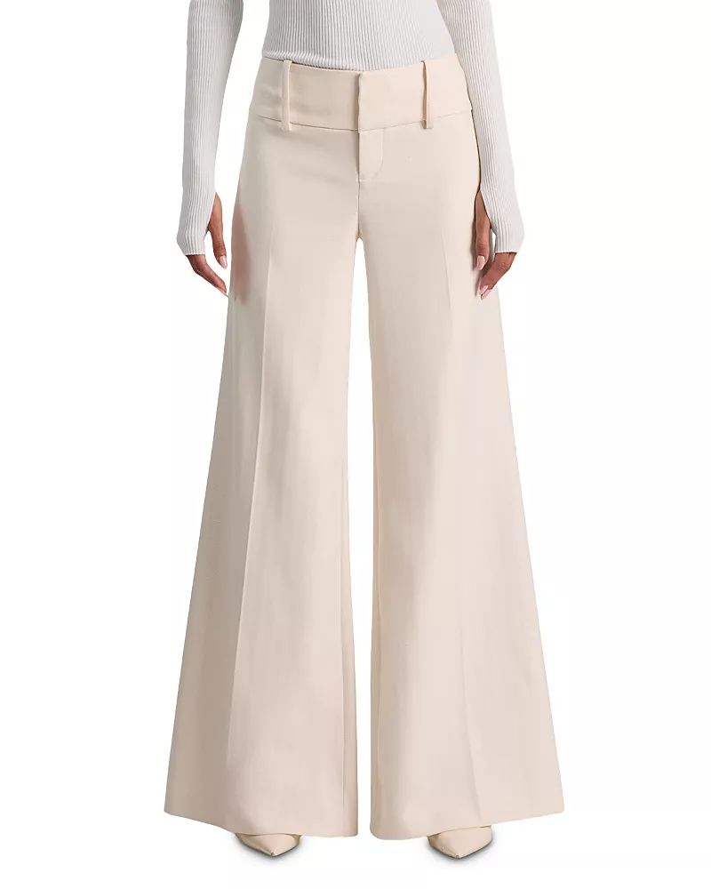Alice and Olivia Olivia Low Rise Wide Leg Flare Pants