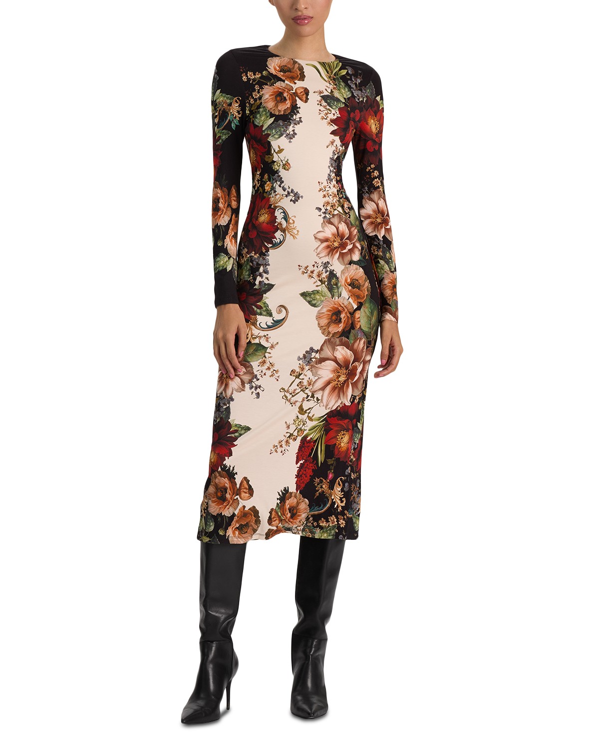 Delora Long Sleeve Midi Dress