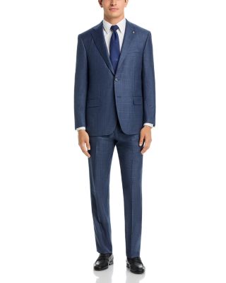 New York Fit Sharkskin Tonal Windowpane Wool Suit