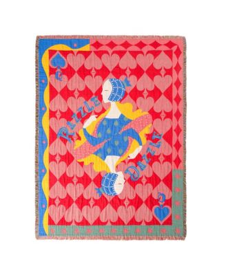 Novelas Fringed Jacquard Throw Razzle,  54" x 71"