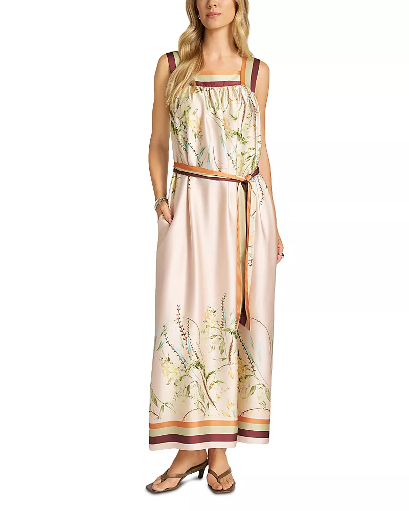 Matty M Avira Belted Maxi Dress